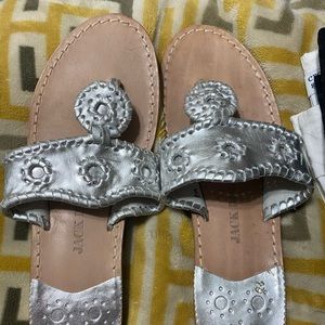 Jack Rogers Silver Sandals